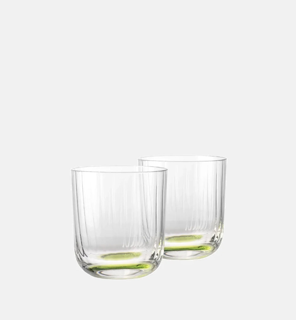 Ryflowane szklanki do wody Zielony 300 ml