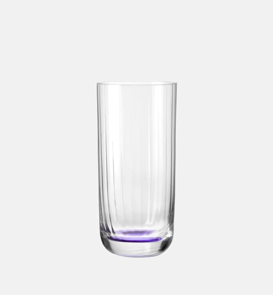Wysokie ryflowane szklanki do wody Fioletowy 360 ml