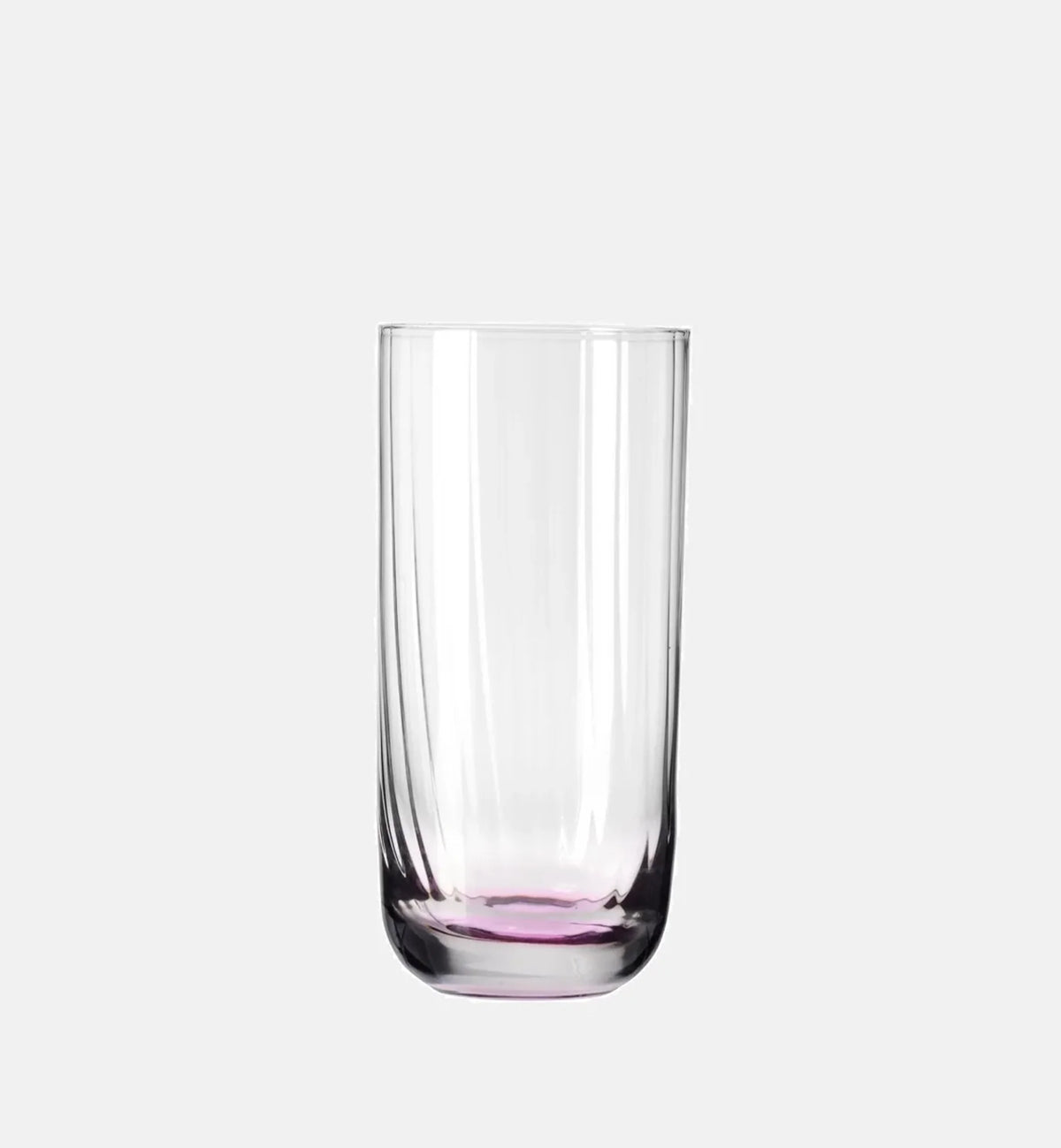 Wysokie ryflowane szklanki do wody Różowy 360 ml