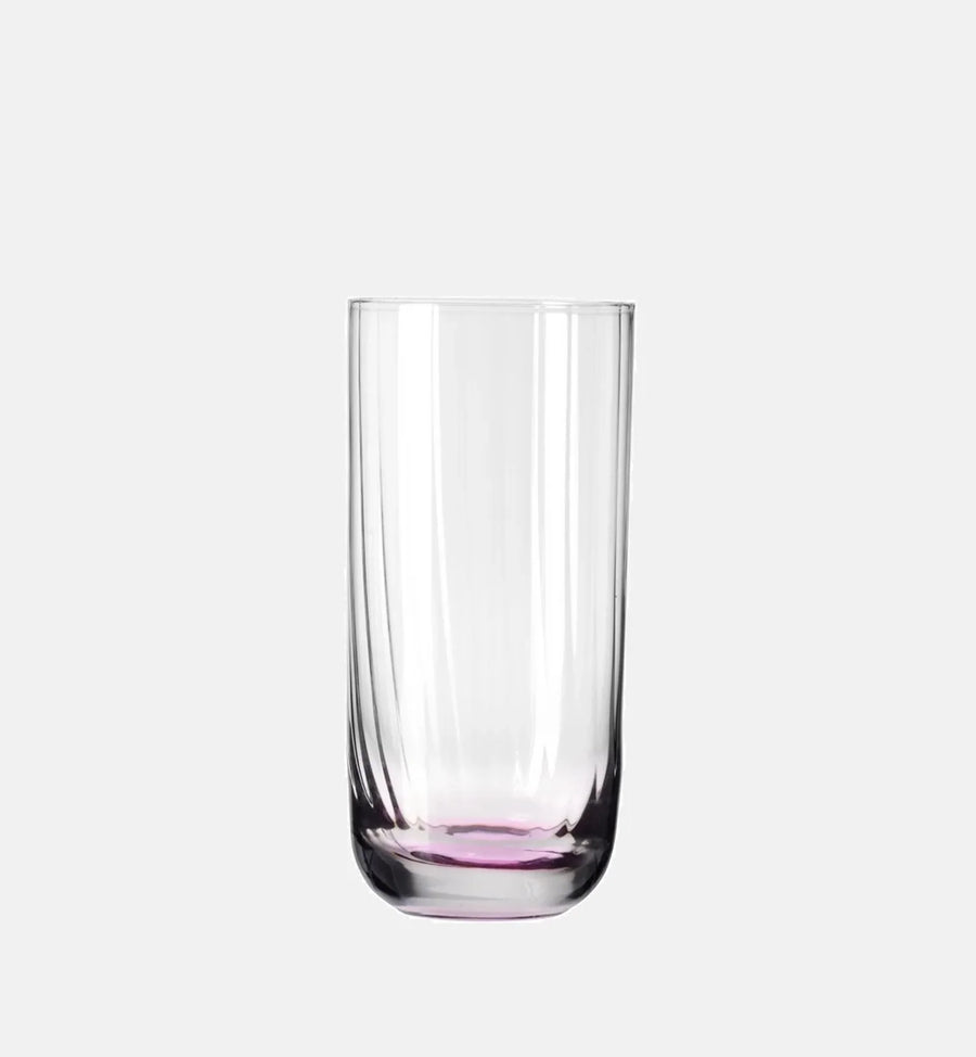 Wysokie ryflowane szklanki do wody Różowy 360 ml
