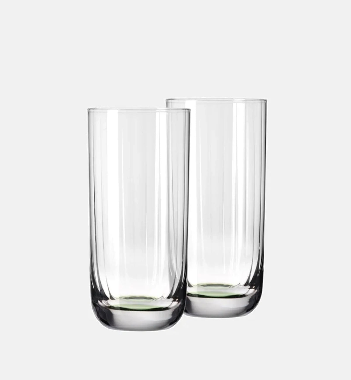 Wysokie ryflowane szklanki do wody Ciemnozielony 360 ml