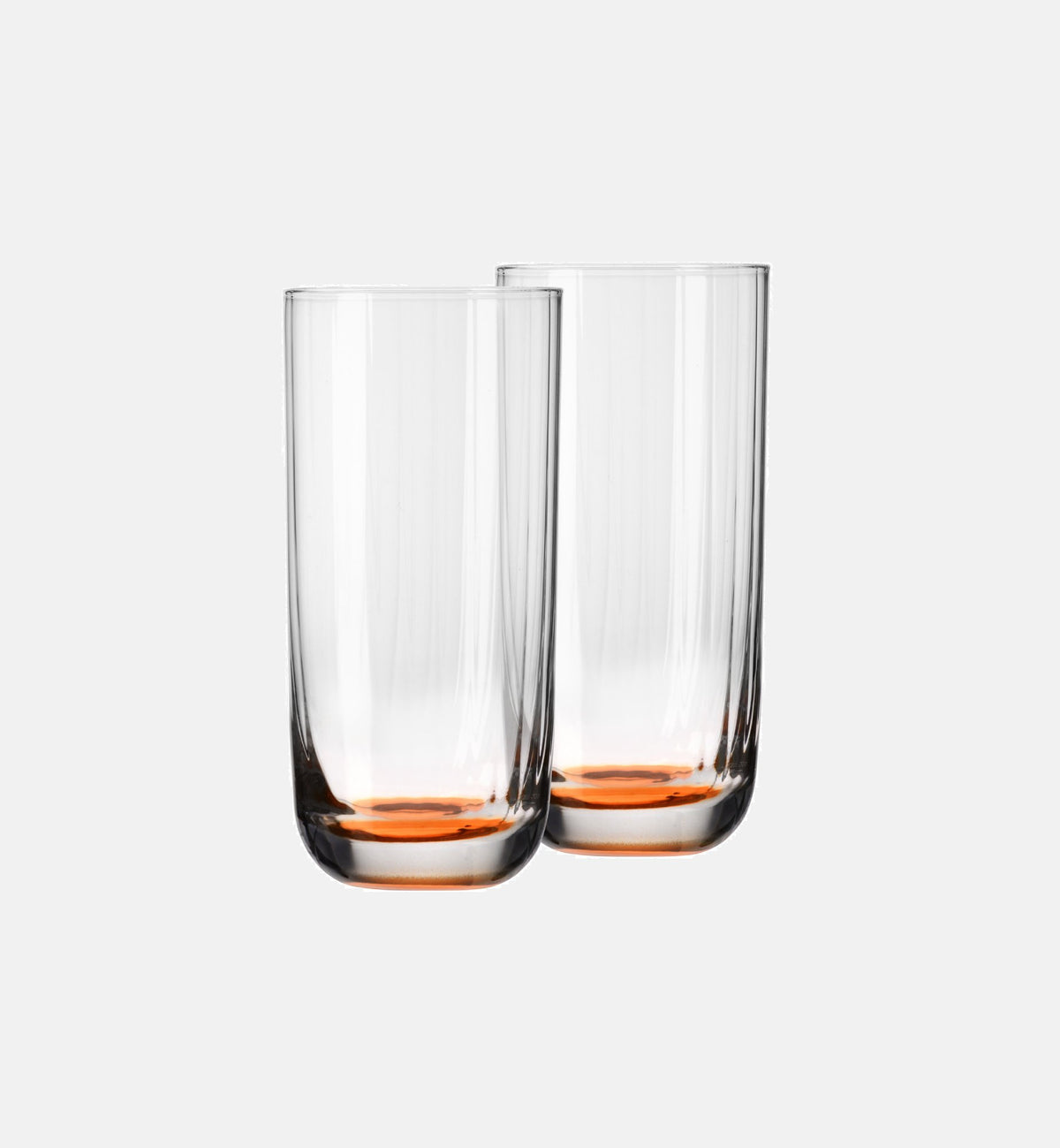 Hohe geriffelte Wassergläser, Orange, 360 ml – 2 Stk. – Offizieller KROSNO Shop
