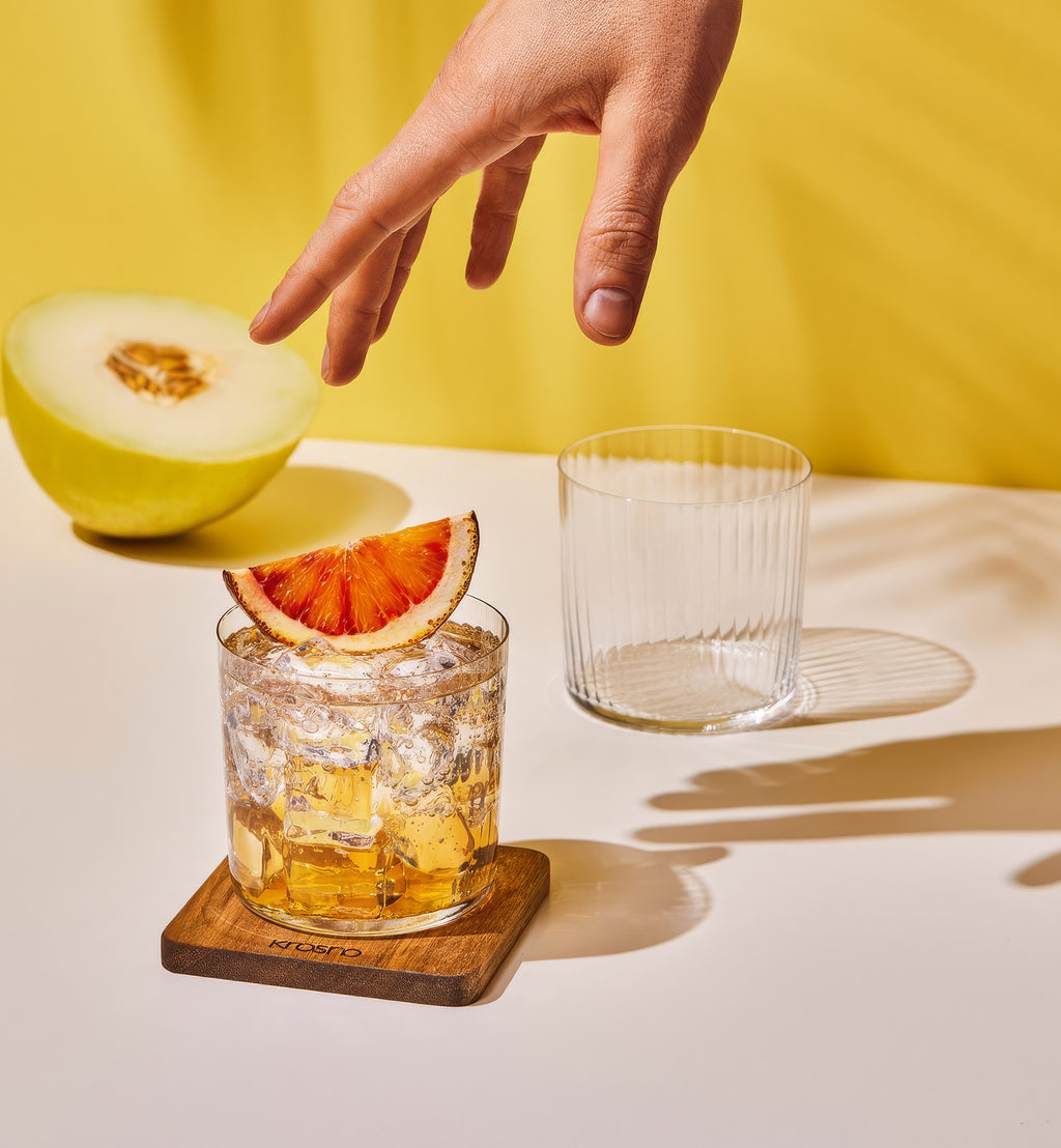 Vertical ribbed glasses 410ml