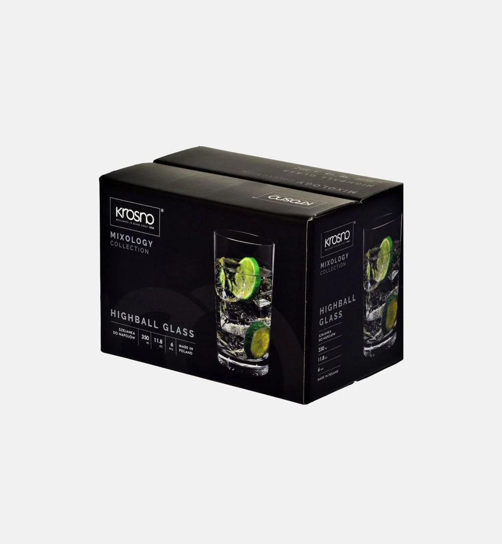 Wysokie szklanki 350 ml z tłoczonym dnem