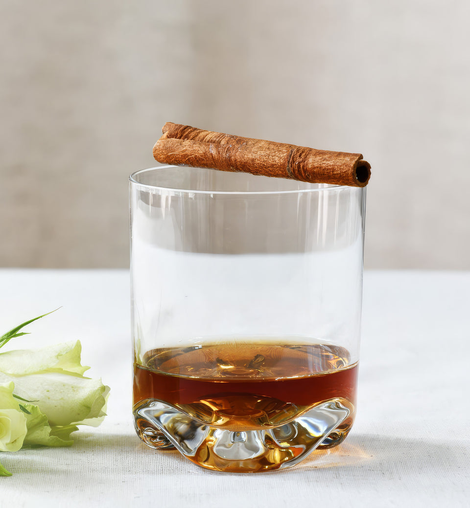 Whisky Glasses with Striking Base, 330 ml