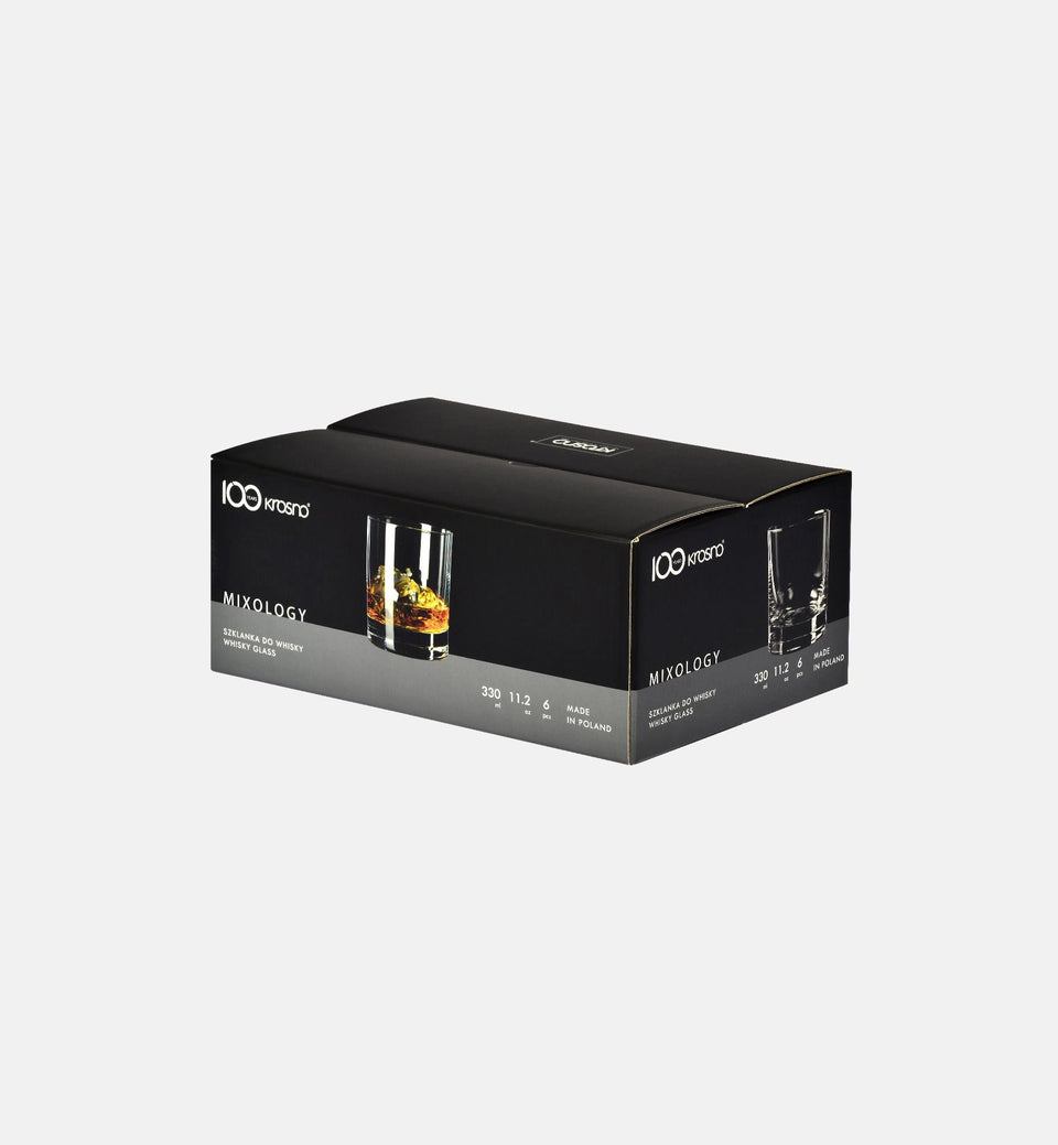 Whisky Glasses with Thick Base, 330 ml