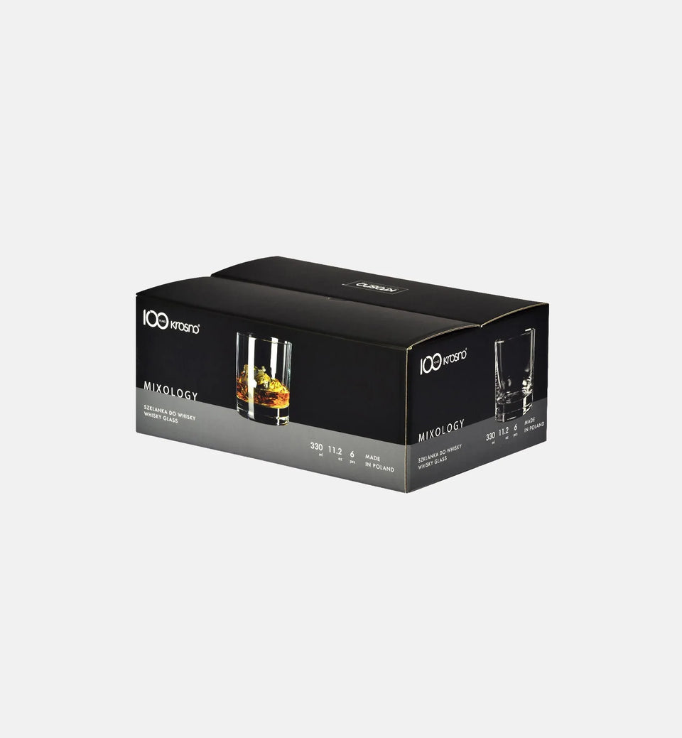 Szklanki do whisky z grubym dnem 330 ml