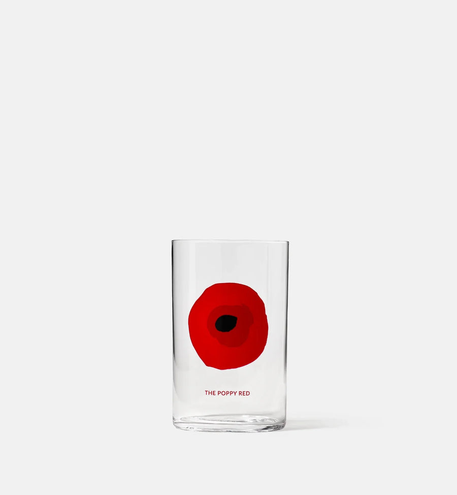 Polka Poppy Red Crystal Tumbler, 250 ml
