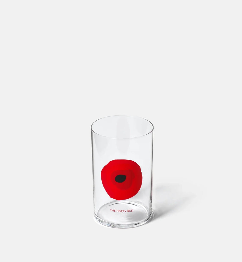 Polka Poppy Red Crystal Tumbler, 250 ml