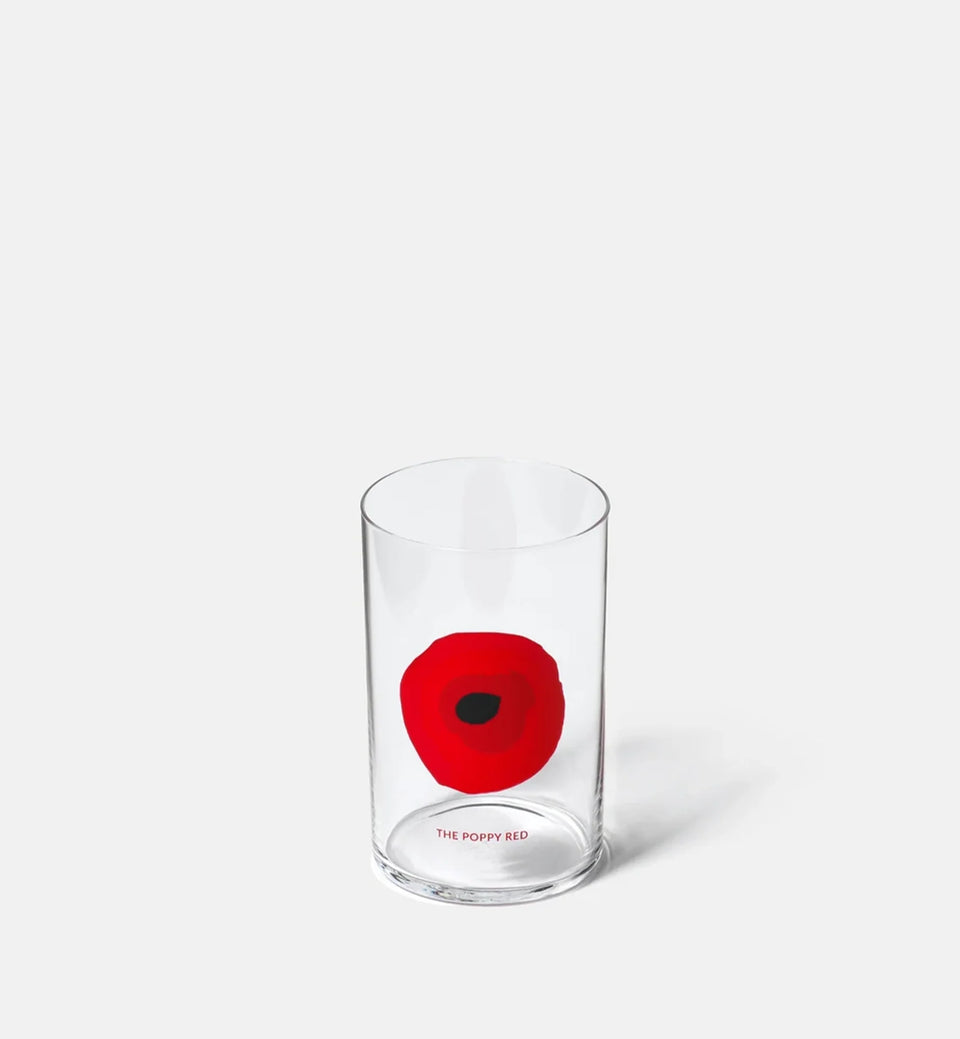 Kristall-Trinkglas Polka Poppy Red, 250 ml