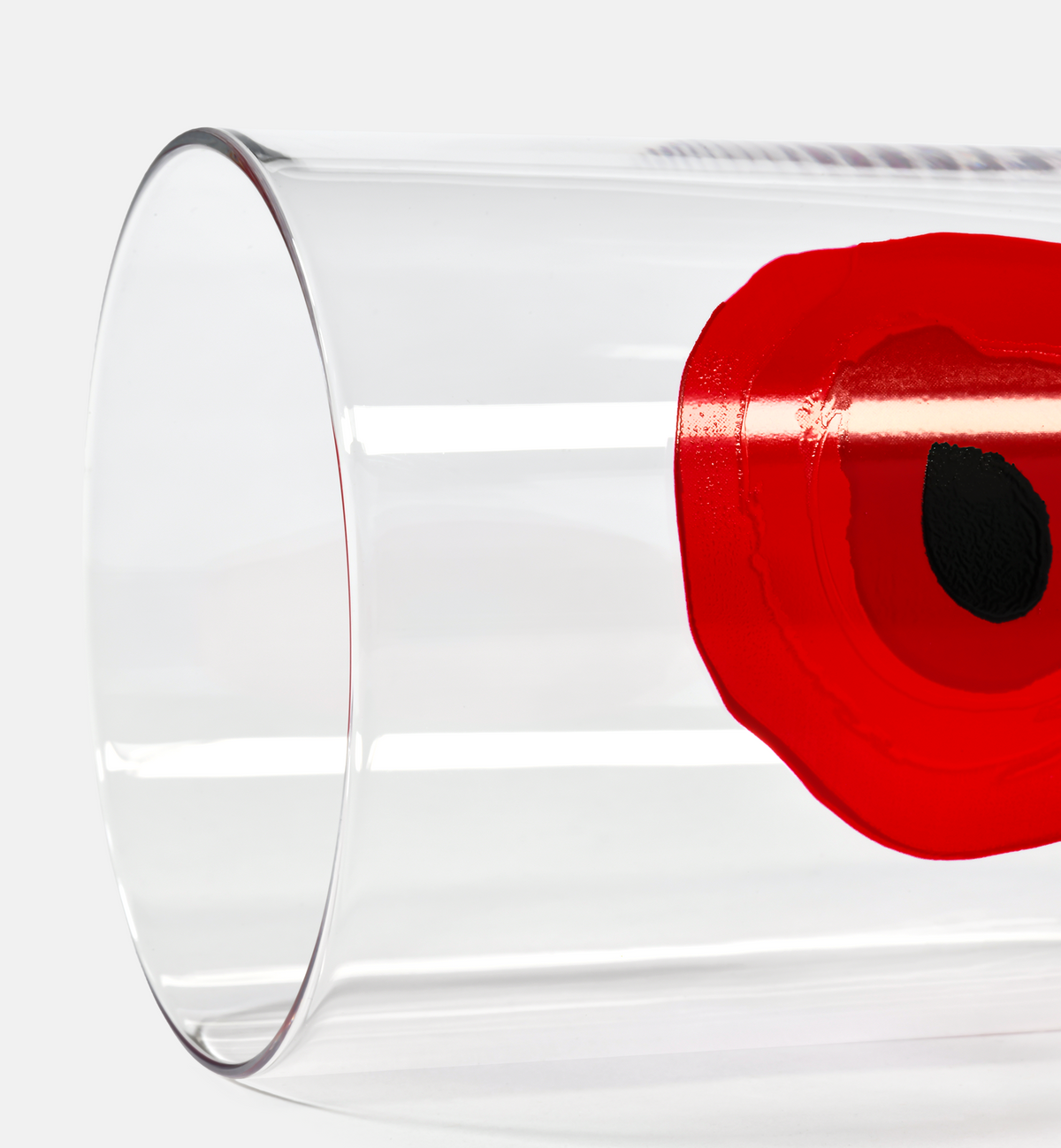 Polka Poppy Red Crystal Tumbler, 250 ml