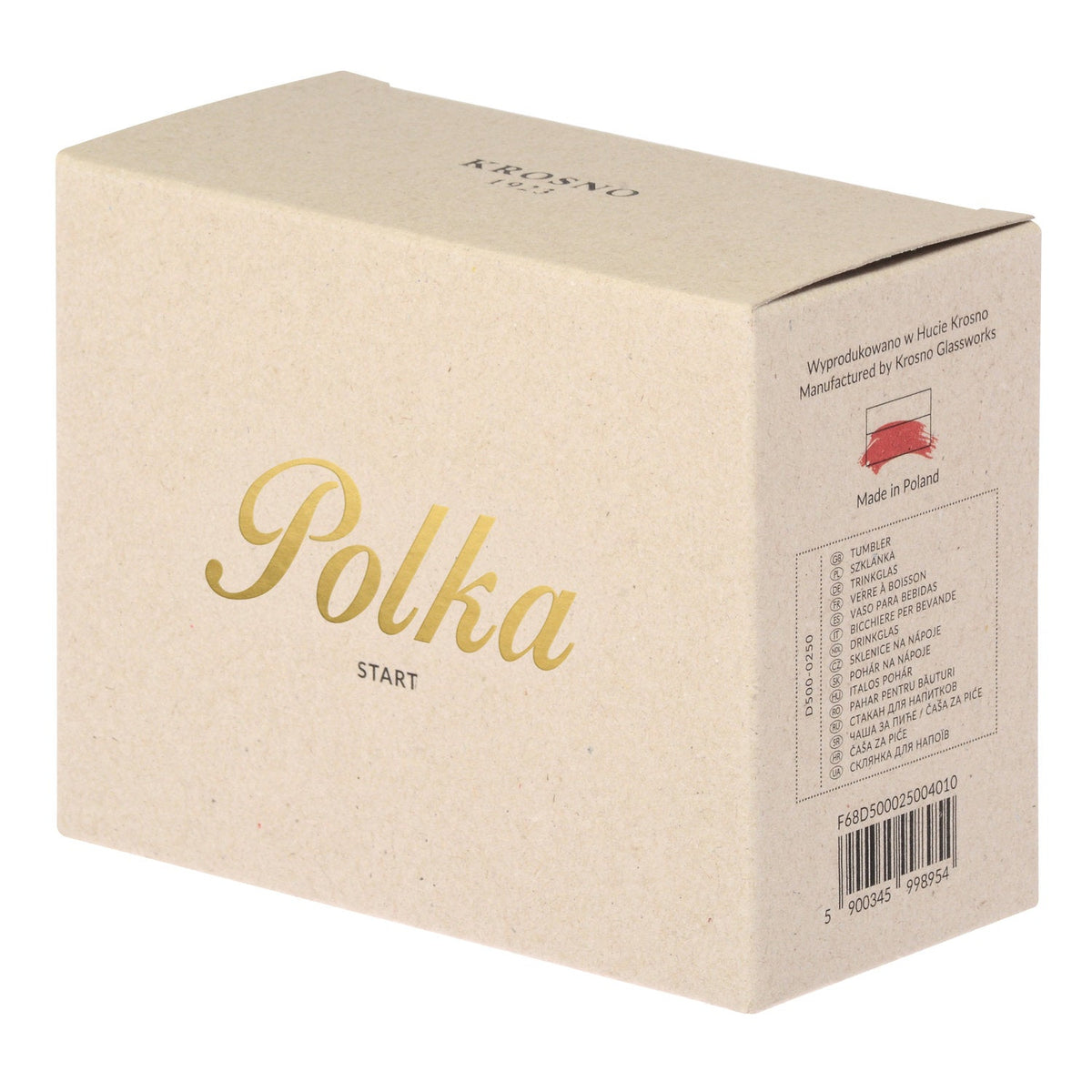Kristall-Trinkglas Polka, 250 ml