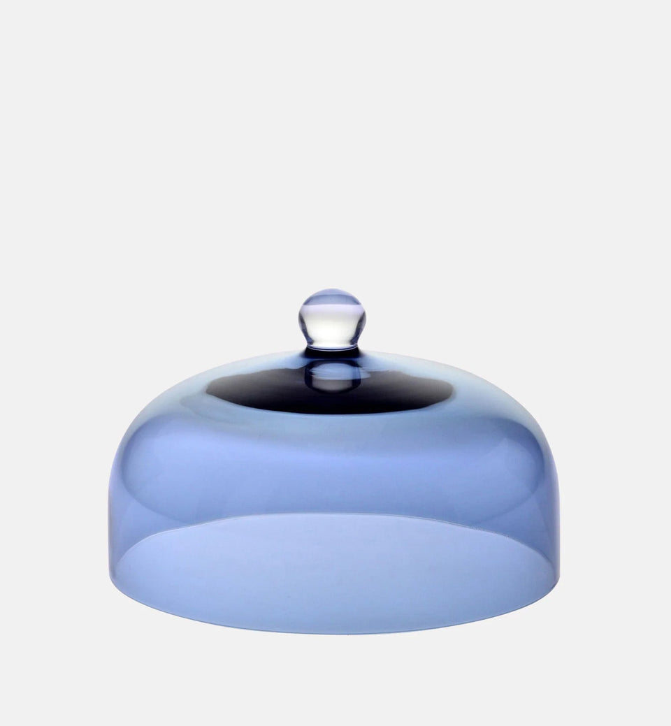 Grau-marineblaue Käse- und Kuchenglocke 26 cm
