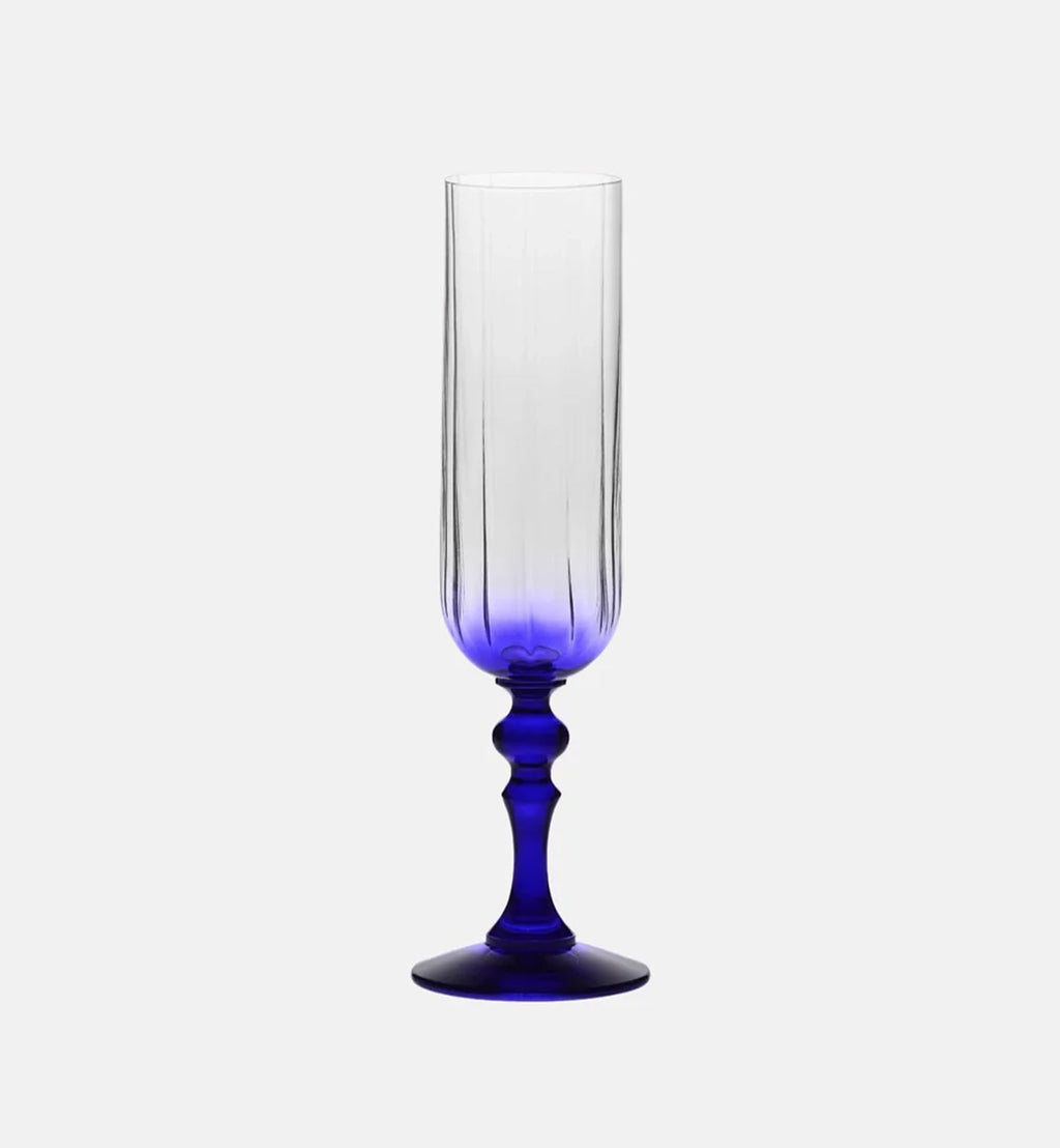 Ombré Champagne Glasses with Navy Stem, 200 ml