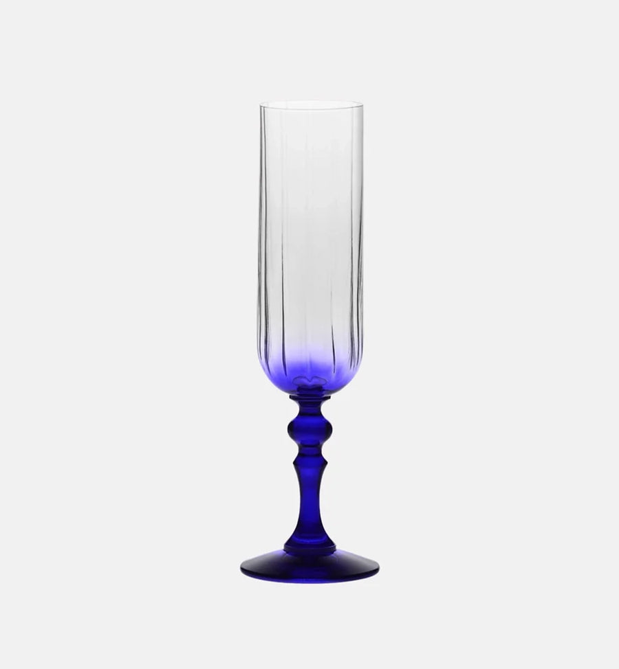 Ombré Champagne Glasses with Navy Stem, 200 ml