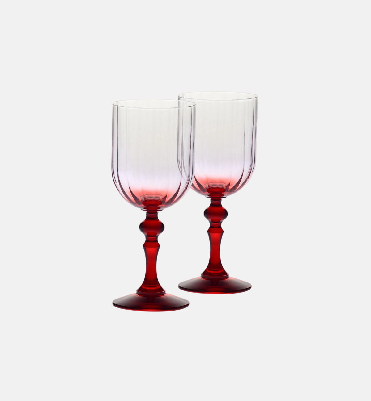 Weingläser mit Farbverlauf und rotem Stiel, 300 ml – 2 Stk., Burgund – Offizieller KROSNO Shop