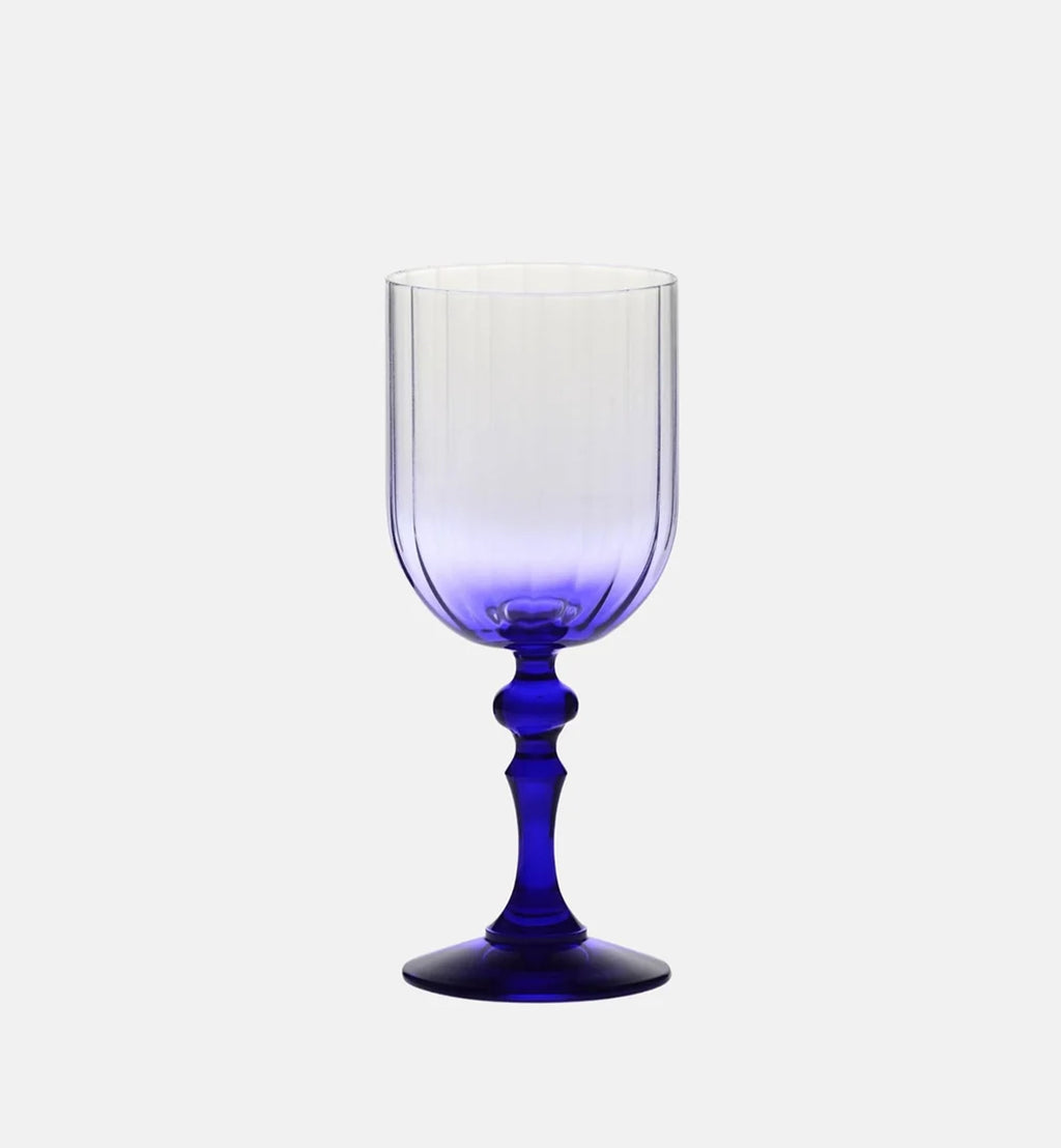 Cieniowane kieliszki do wina z granatową nóżką 300 ml