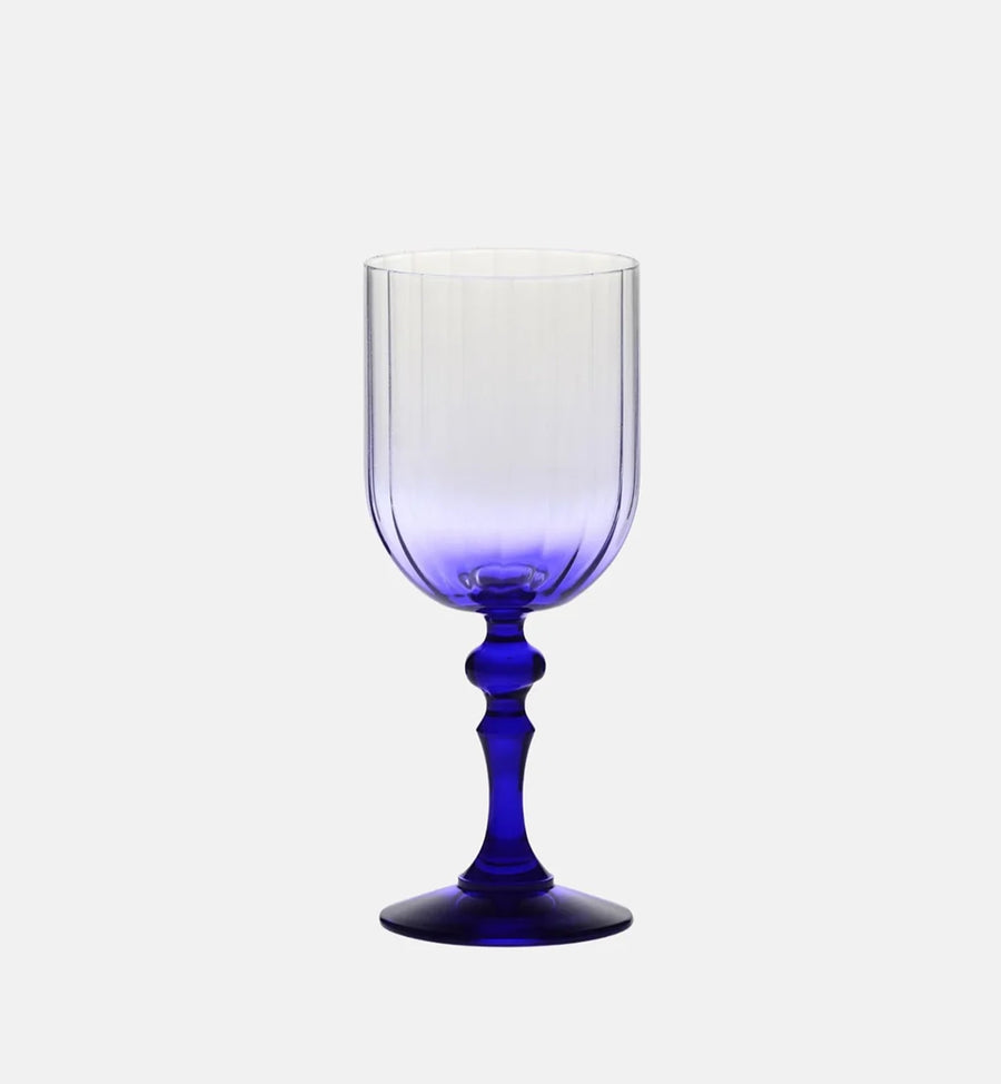 Cieniowane kieliszki do wina z granatową nóżką 300 ml