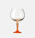 Gingläser mit Farbverlauf und orangefarbenem Stiel, 660 ml