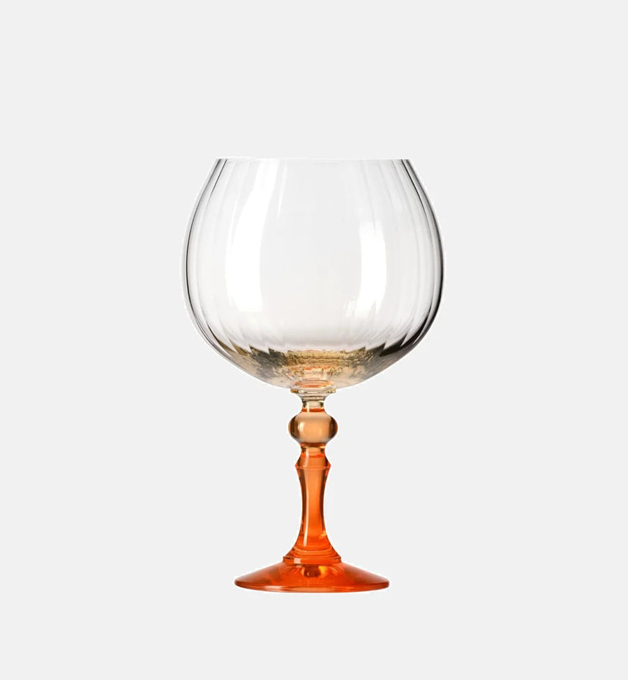 Gingläser mit Farbverlauf und orangefarbenem Stiel, 660 ml