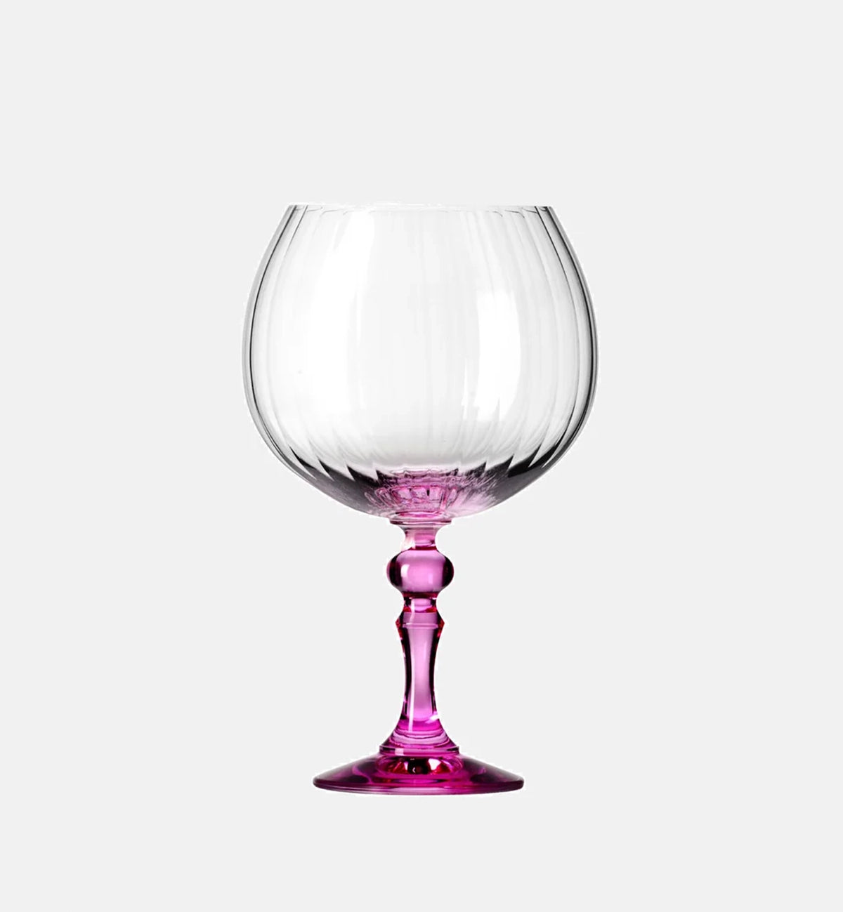 Cieniowane kieliszki do ginu z różową nóżką 660 ml