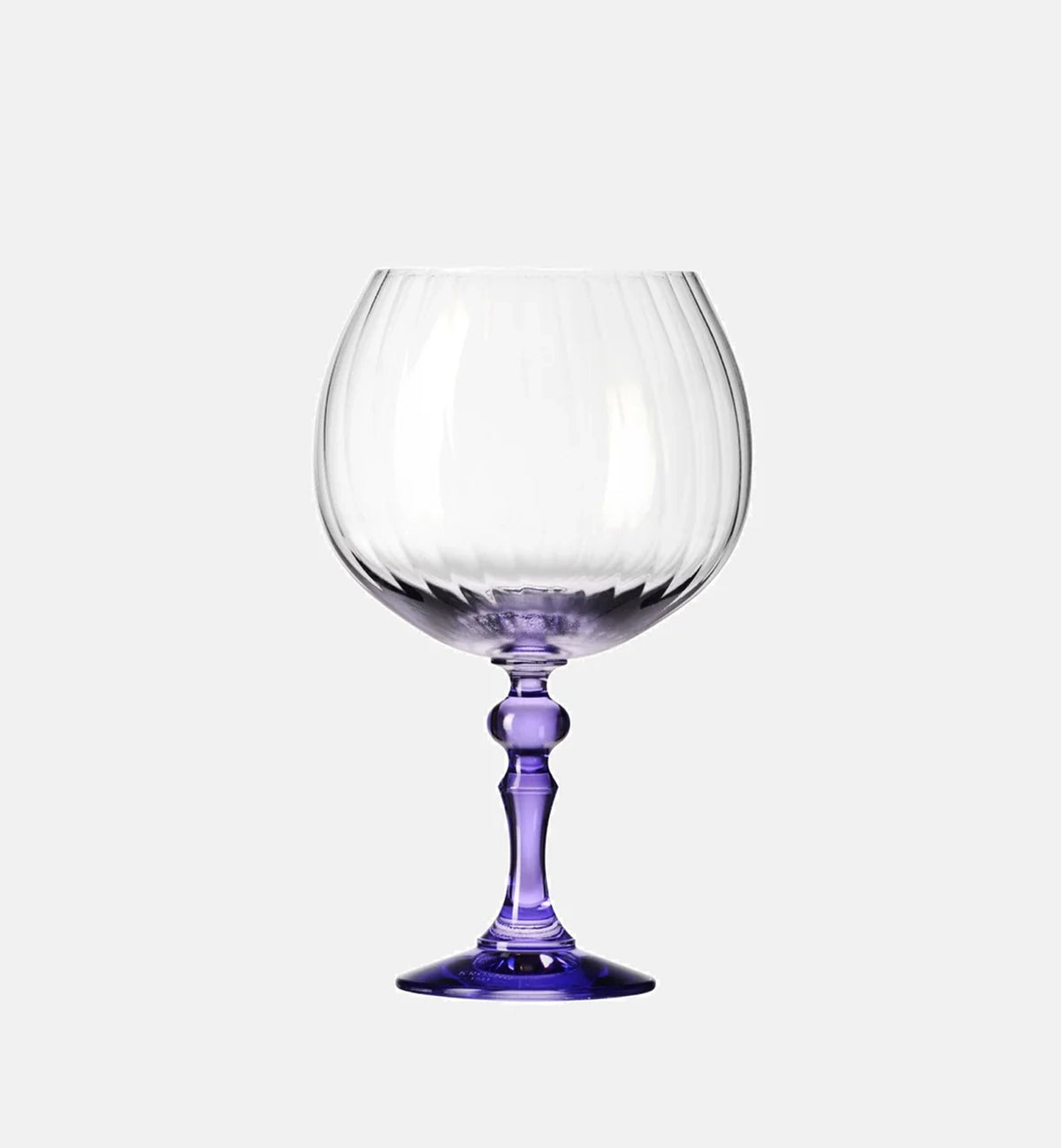 Cieniowane kieliszki do ginu z fioletową nóżką 660 ml