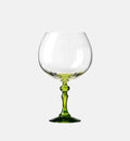 Gingläser mit Farbverlauf und grünem Stiel, 660 ml