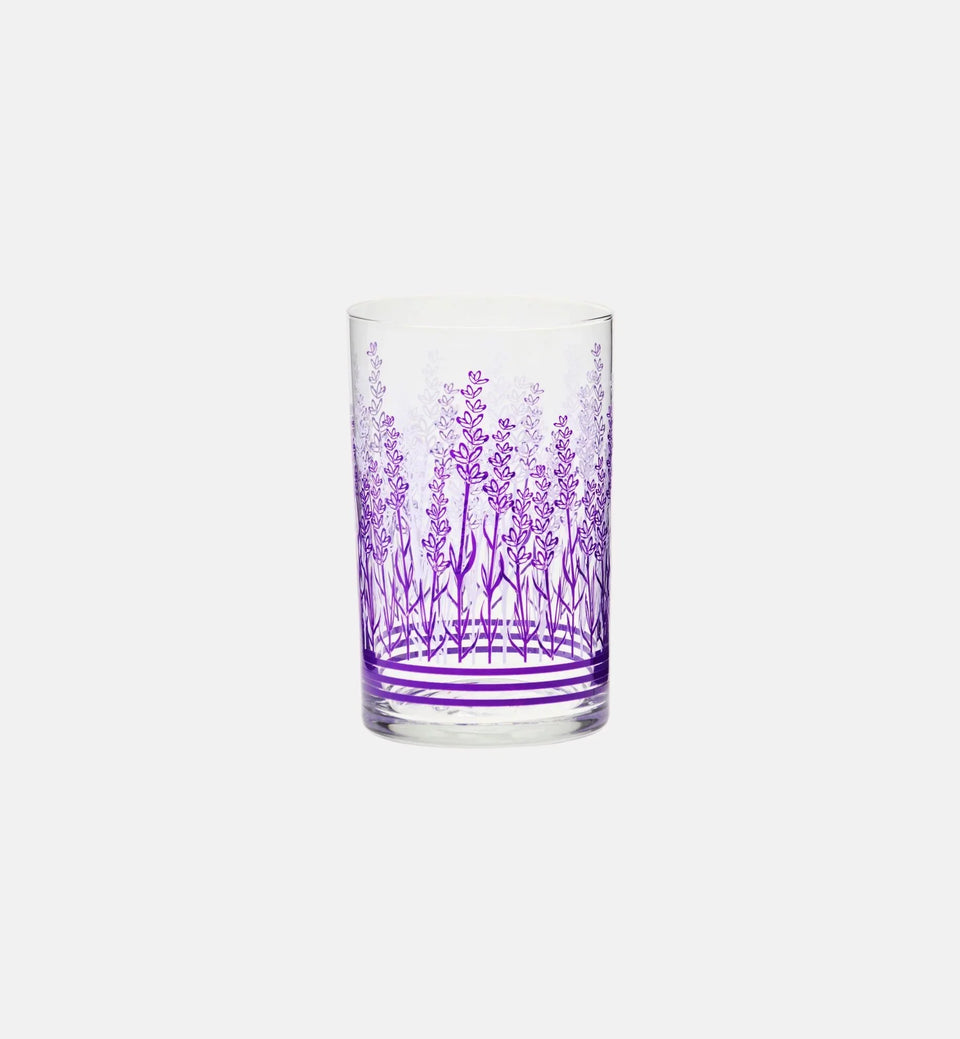 Verzierte Gläser LAVENDER (6 Stk.), 250 ml