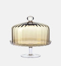 Tortenplatte mit Glasglocke Ballerina, Bronzit, 31,5 cm