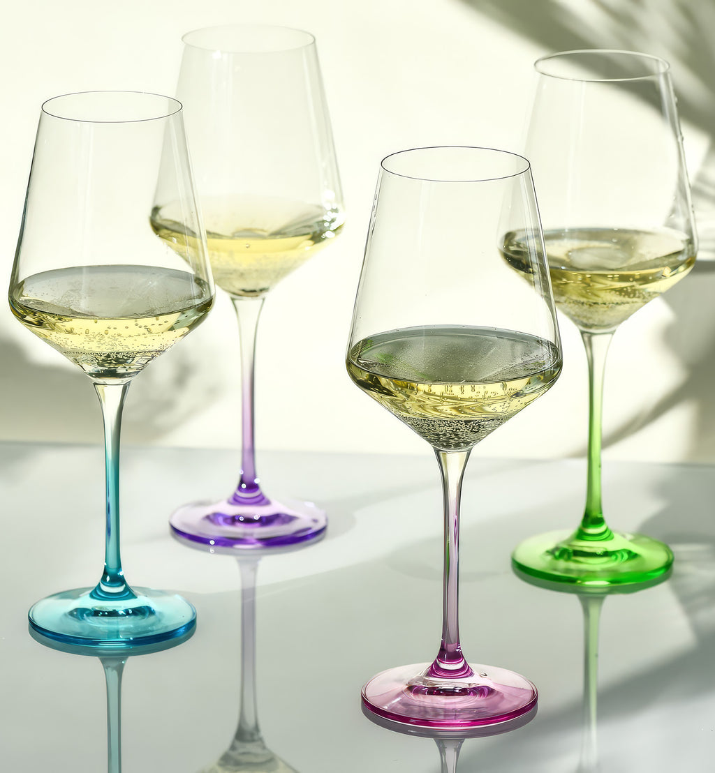 Avant-Garde DECO Colored Wine Glasses (4 pcs.)