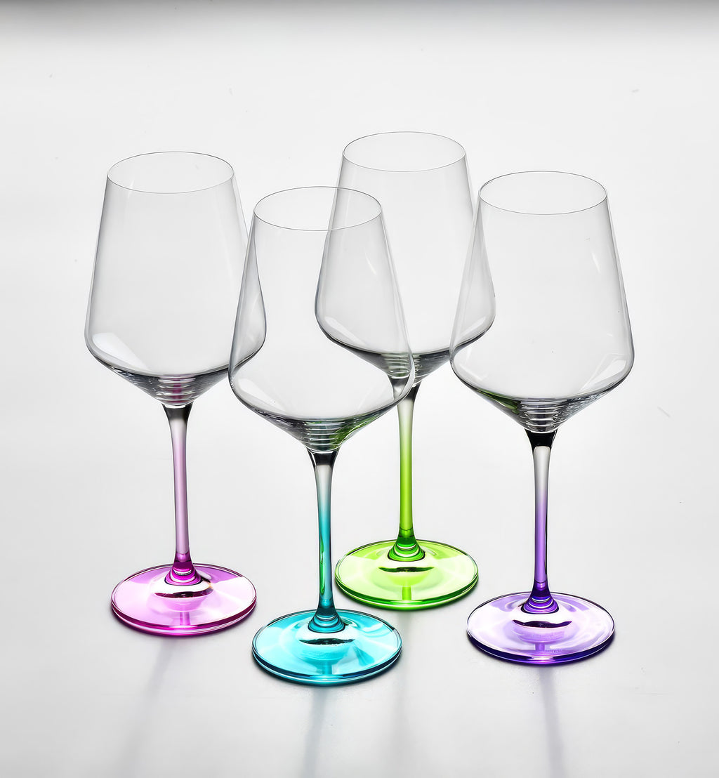 Avant-Garde DECO Colored Wine Glasses (4 pcs.)