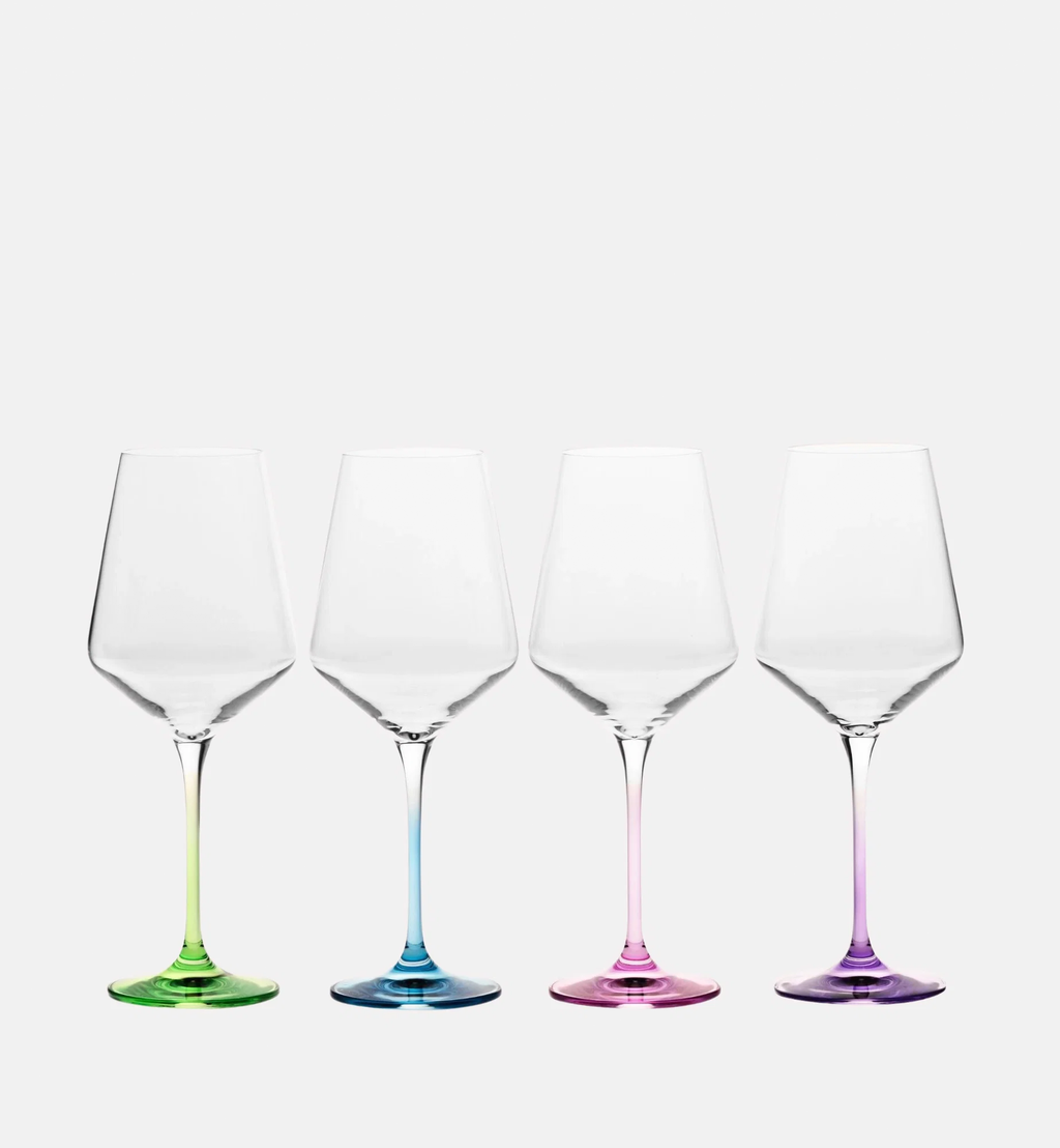 Colourful Wine Glasses, 4 Pieces, 450 ml