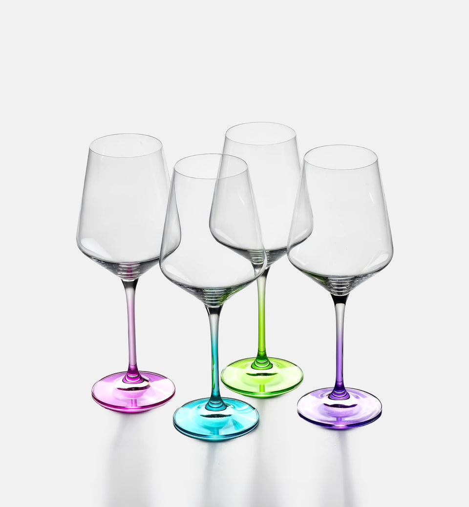 Colourful Wine Glasses, 4 Pieces, 450 ml