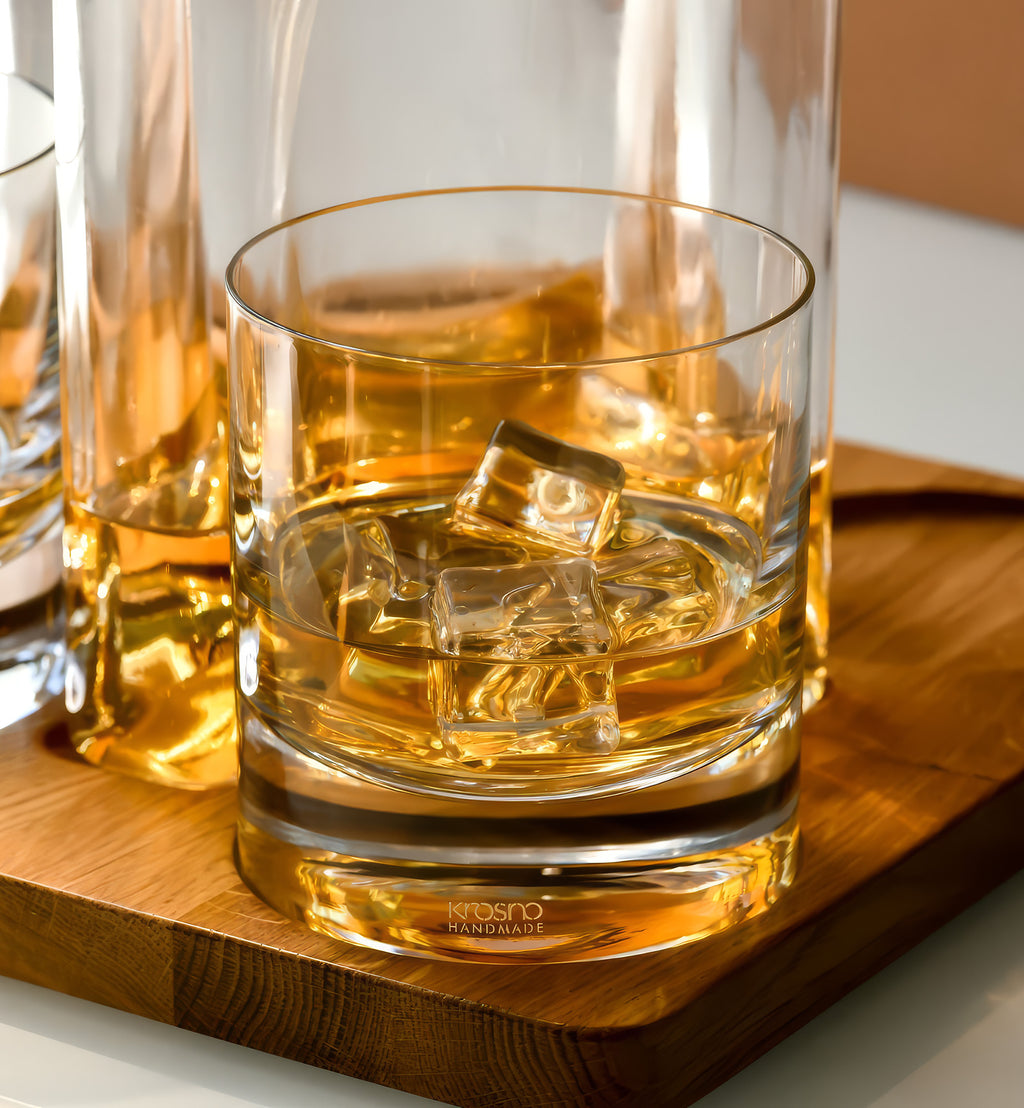 Komplet do whisky z dębową tacą OAK (5 el.)