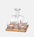 Komplet do whisky z dębową tacą OAK (5 el.)