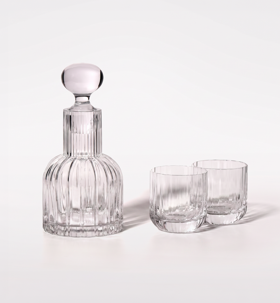 Marszałkowska Carafe with 2 Water Tumblers, Clear