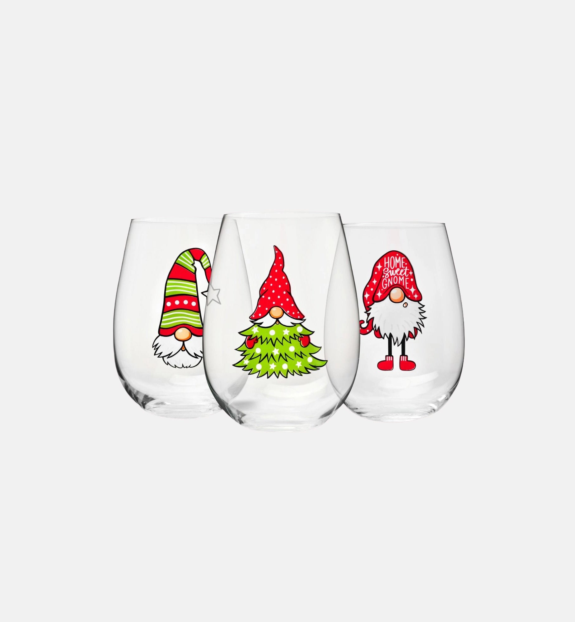 Weihnachtsgläser GOD JUL (3-teilig), 500 ml – 3 Stk., Mehrfarbig – Offizieller KROSNO Shop