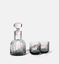 Marszałkowska Decanter with 2 Aquamarine Water Glasses