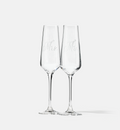 "Mr. & Mrs." Champagne Glasses, 180 ml
