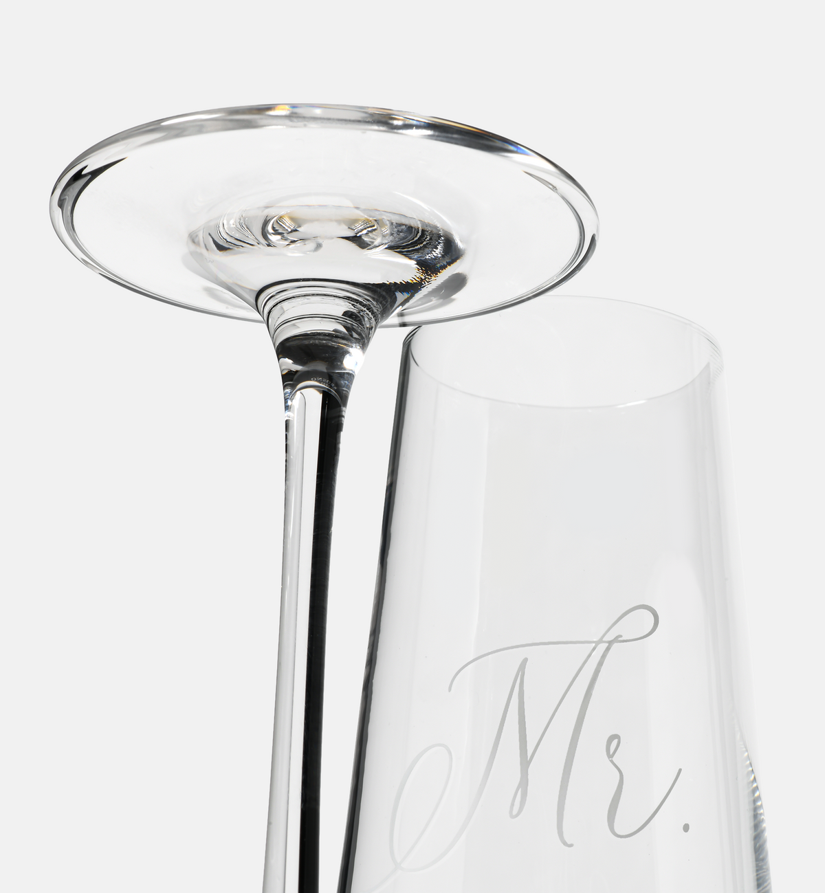 "Mr. & Mrs." Champagne Glasses, 180 ml
