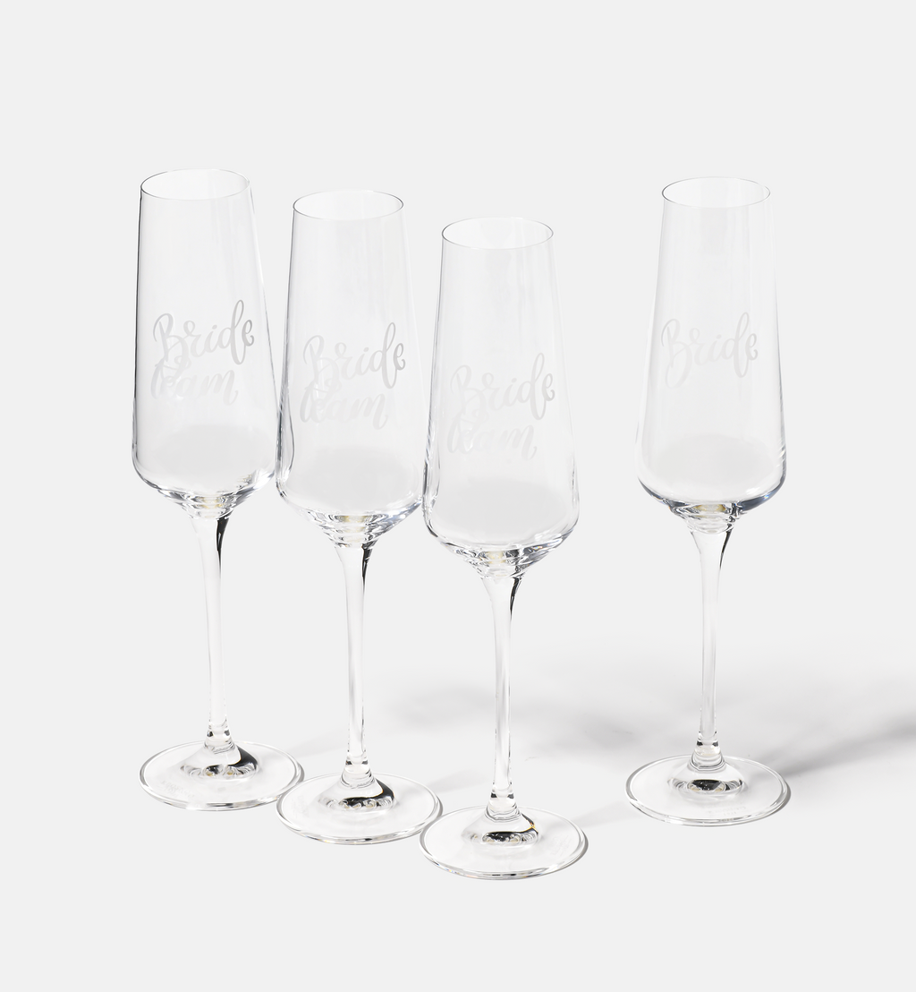 Bride Team Champagne Glasses, 180 ml