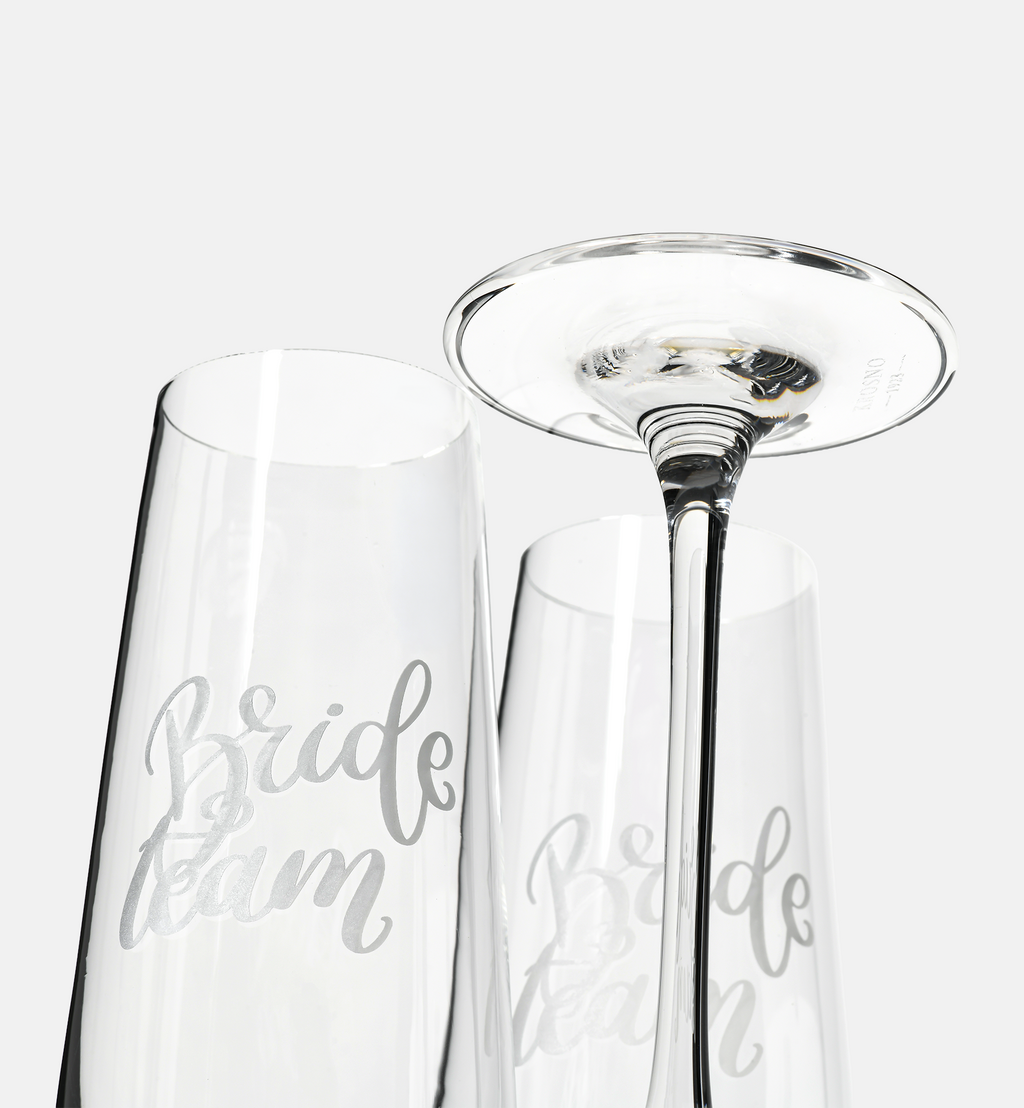 Bride Team Champagne Glasses, 180 ml