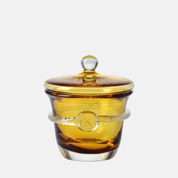 Aurelia Crystal Sugar Bowl, Amber