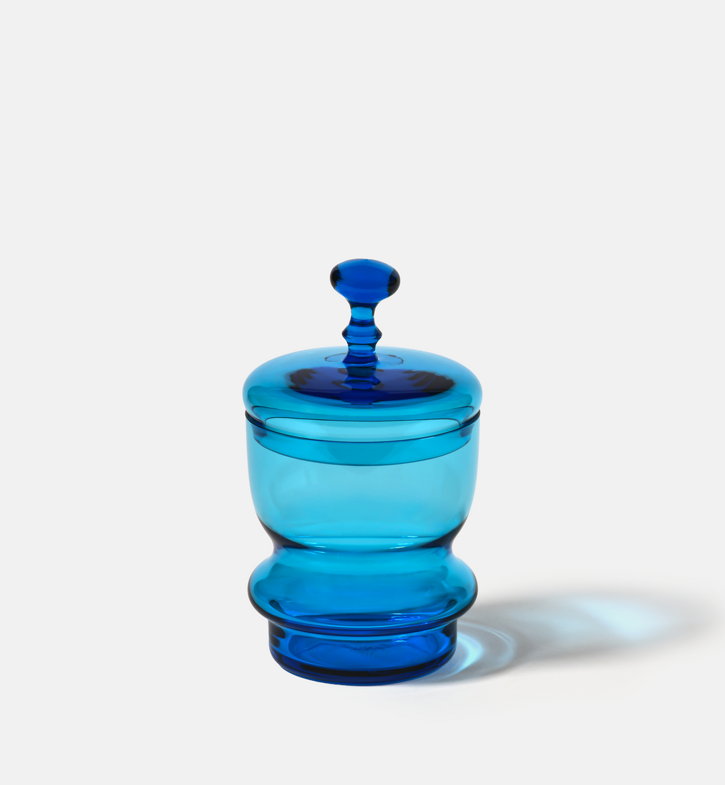 Double Bubble 1969 Crystal Sugar Bowl, Lapis