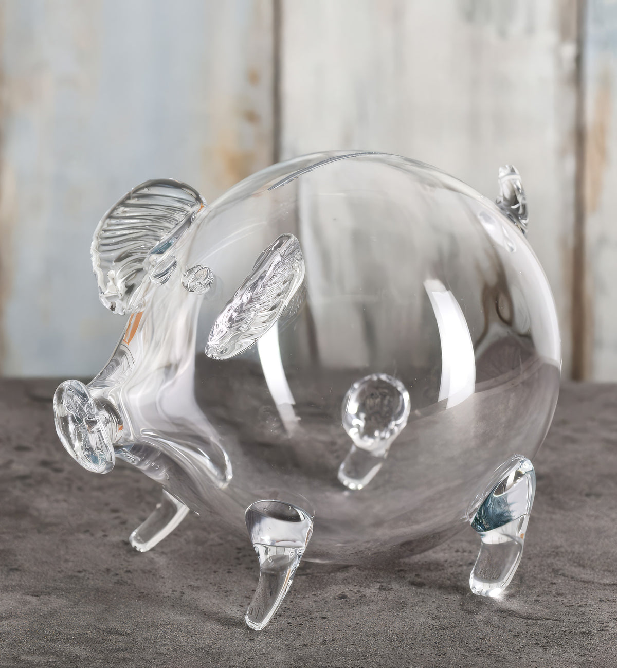 Großes transparentes XL-Sparschwein aus Glas – 1 Stk., Farblos – Offizieller KROSNO Shop