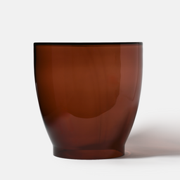 Glass Coffee Table, Burgundy, 43 cm