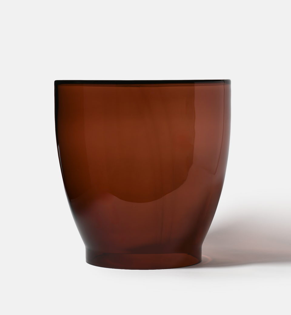 Glass Coffee Table, Burgundy, 43 cm