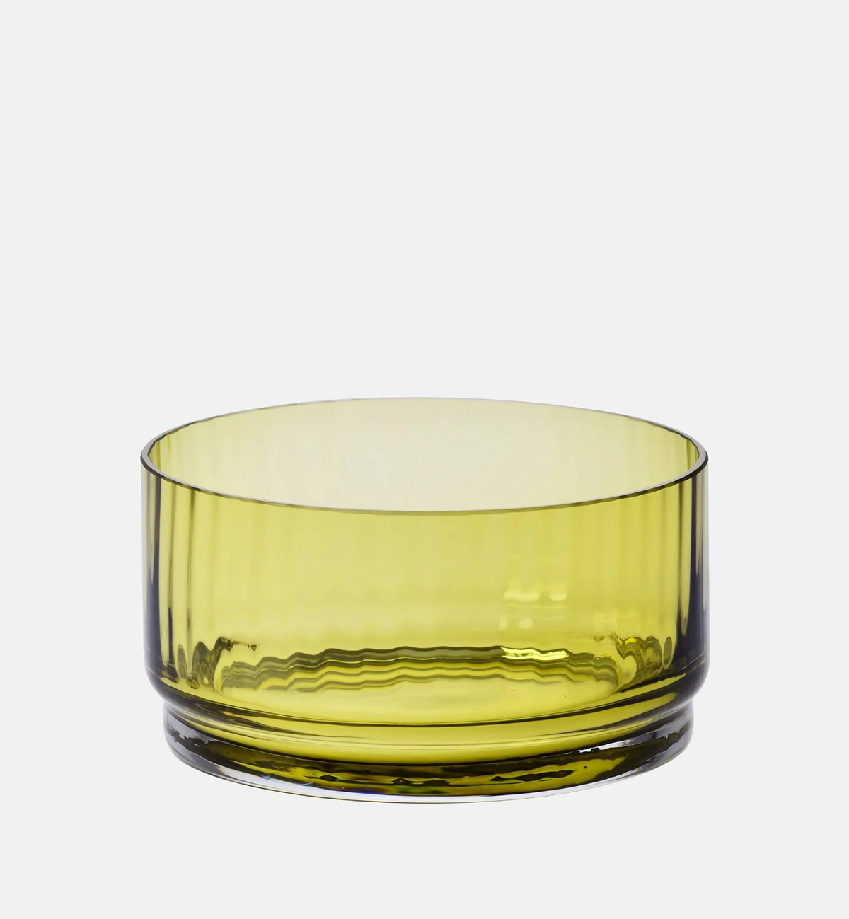 Ribbed Serving Bowl, Olive, 15 cm