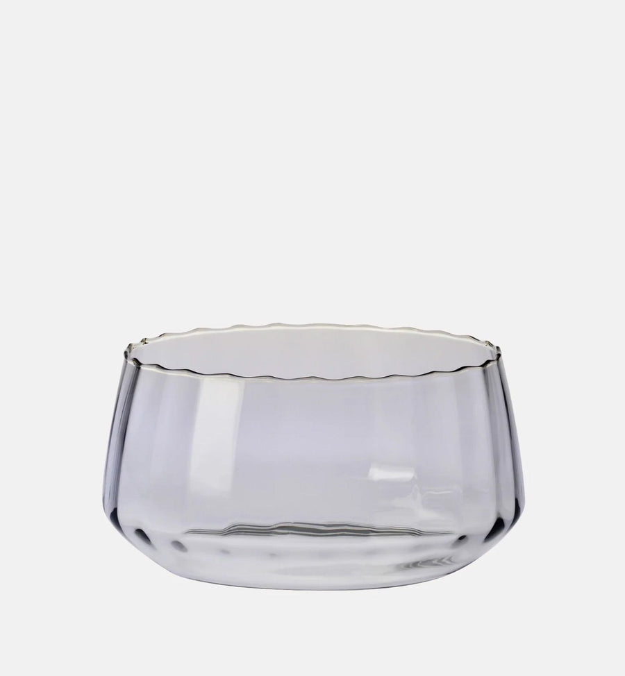 Ribbed Serving Bowl, Grey, 24 cm