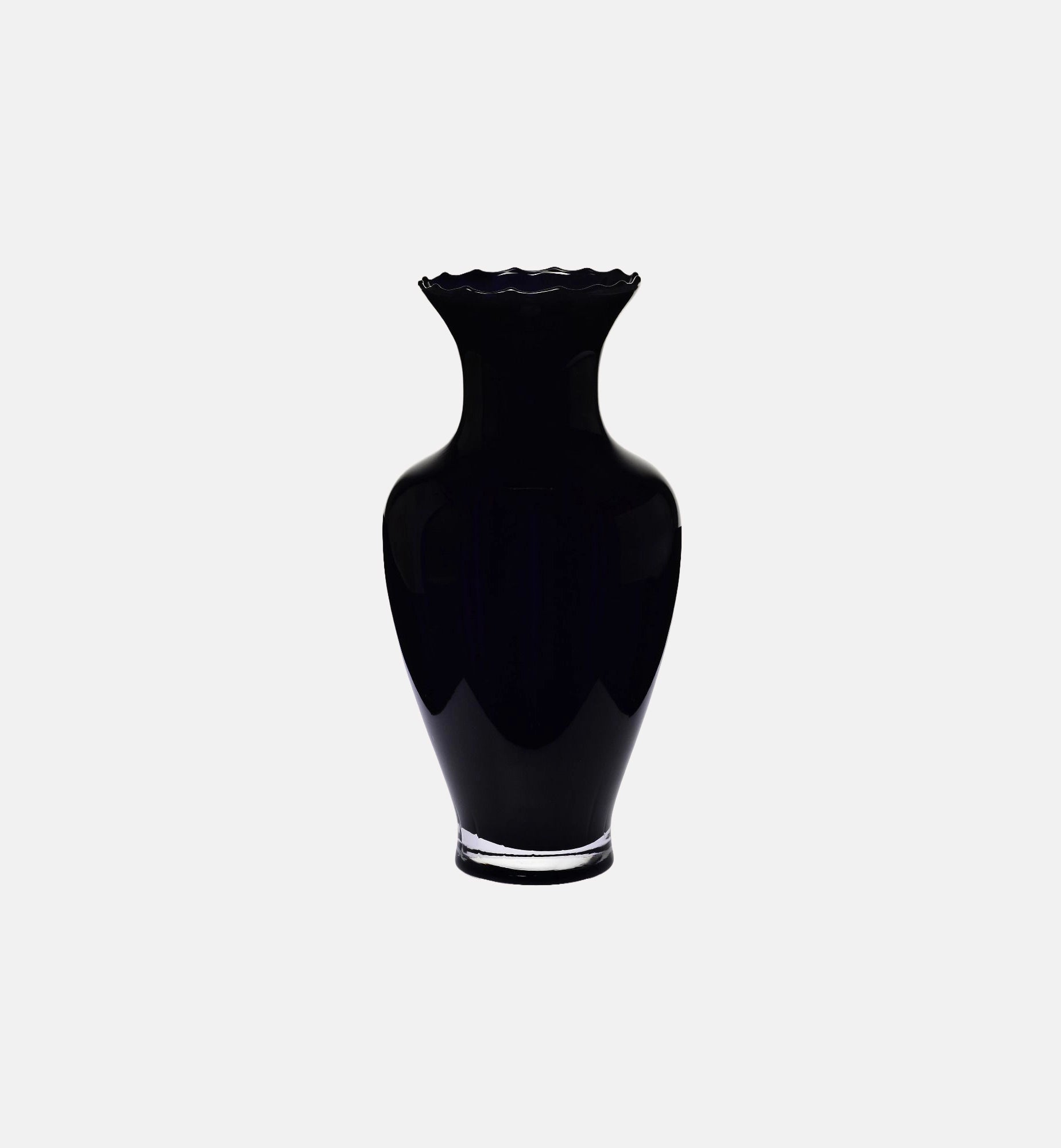 Hohe schwarze geriffelte Vase 42 cm – 1 Stk. – Offizieller KROSNO Shop